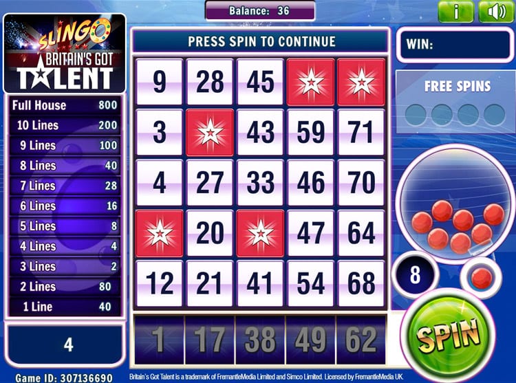 Britain’s Got Talent Slots Gameplay