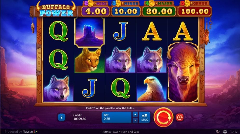 Buffalo Power Hold and Win Slot Game