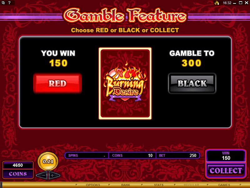 Burning Desire online slots game bonuses