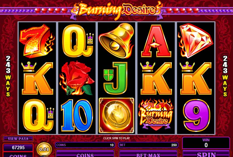 Burning Desire online slots game gameplay