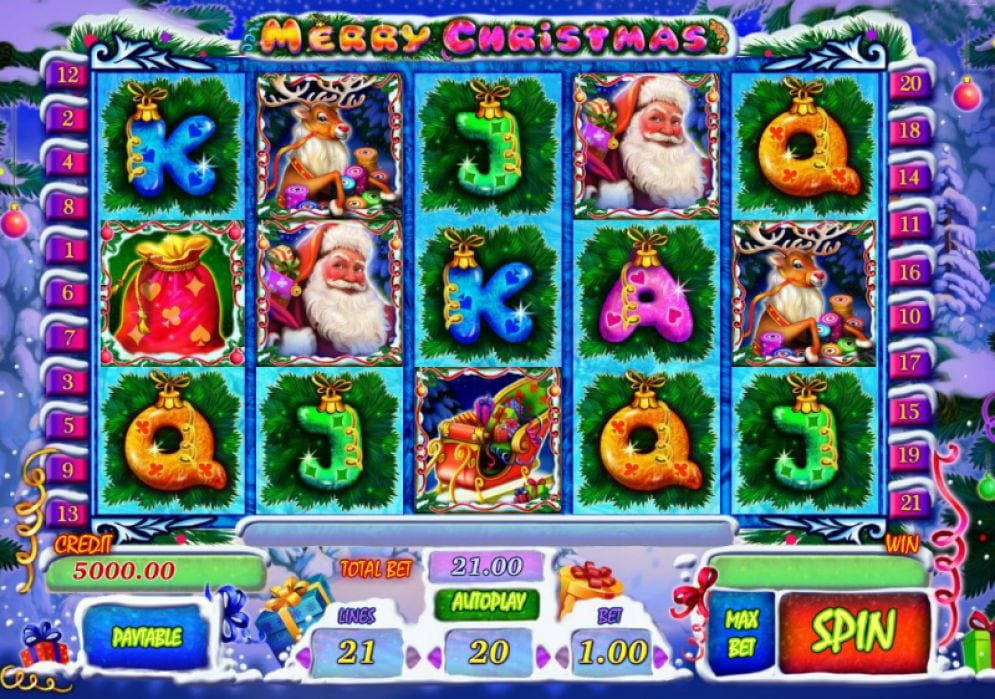 Merry Christmas Online slots game gameplay