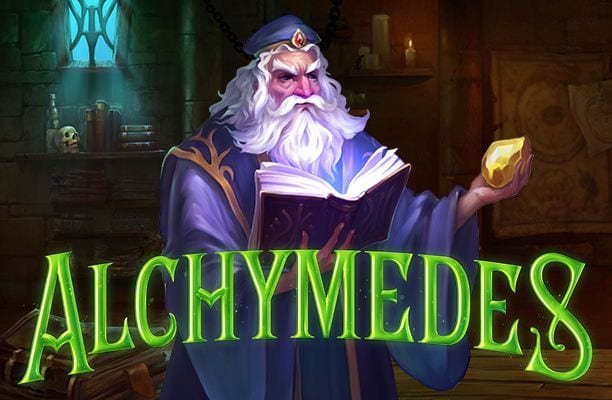 Alchymedes online slots game logo