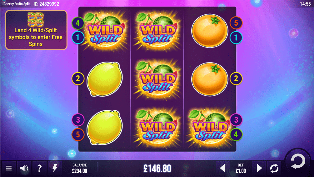 Cheeky Fruit Split Slot Gameplay