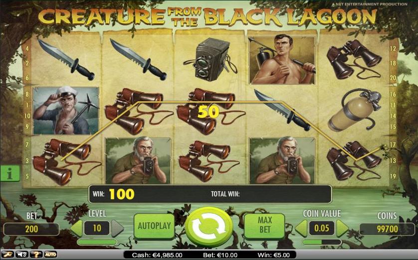 Creature from the Black Lagoon Slots Reels