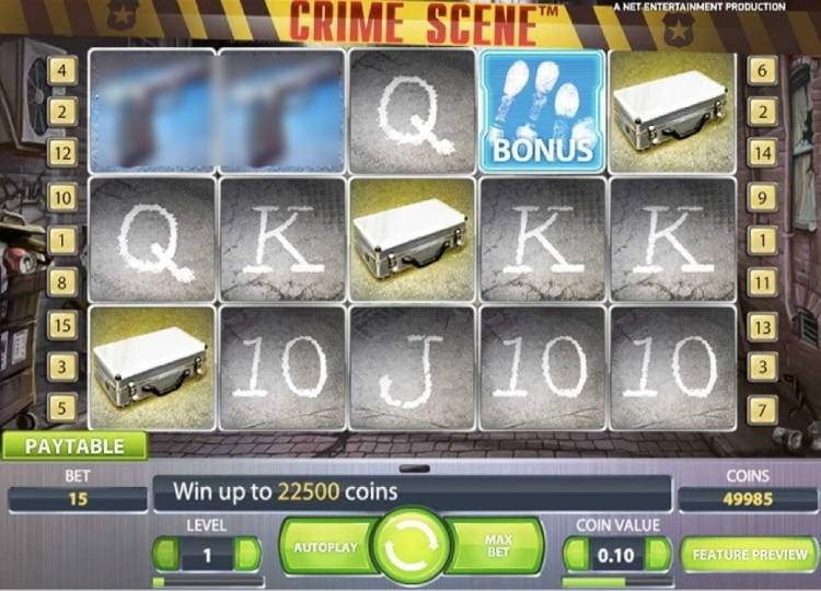 Crime Scene Slot Gameplay