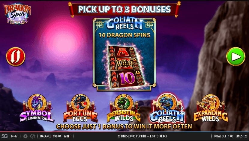 Dragon Spin Pick N Mix Slot Bonus Features