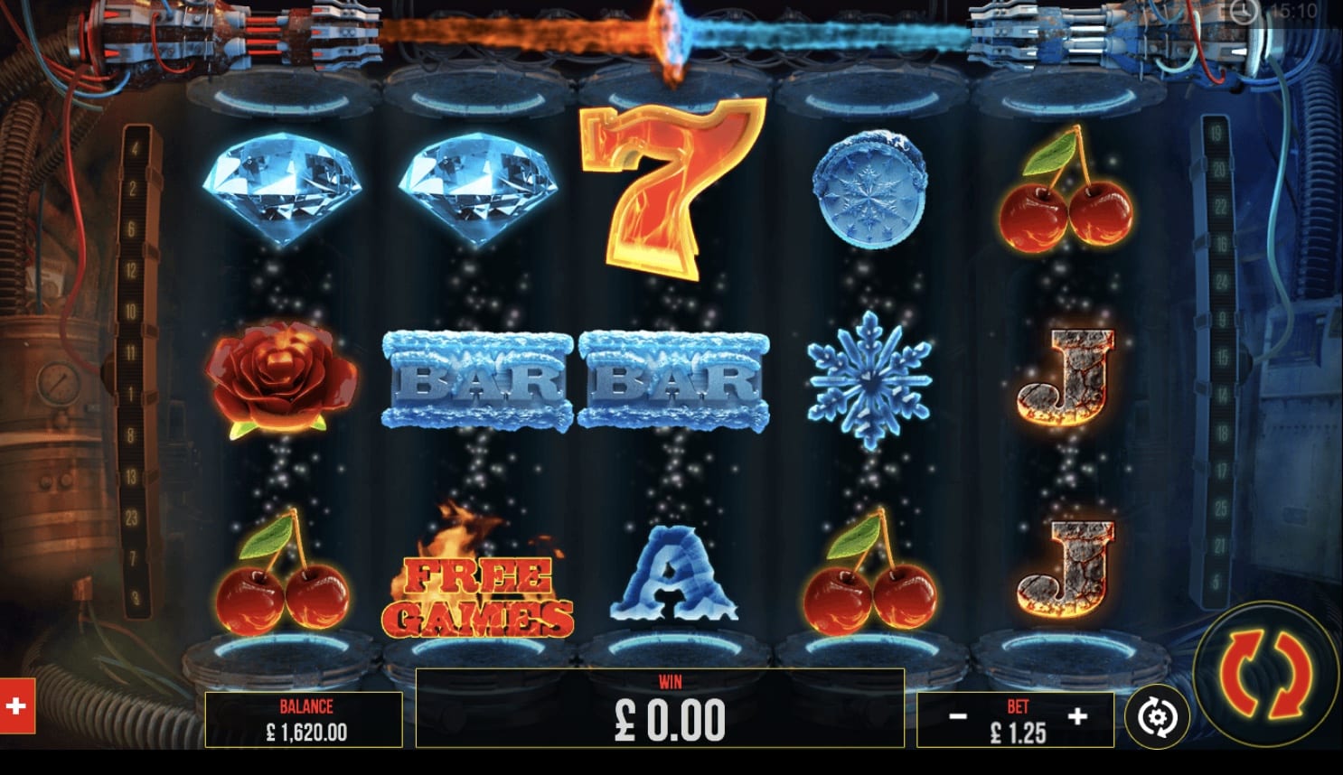 Fire vs Ice online slots game gameplay