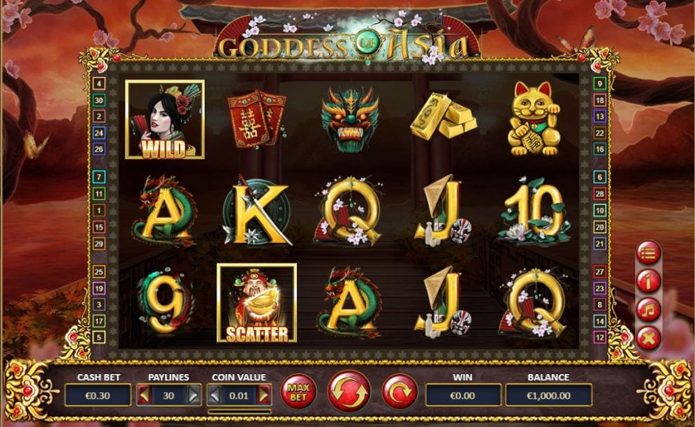 Goddess of Asia Slots Reels