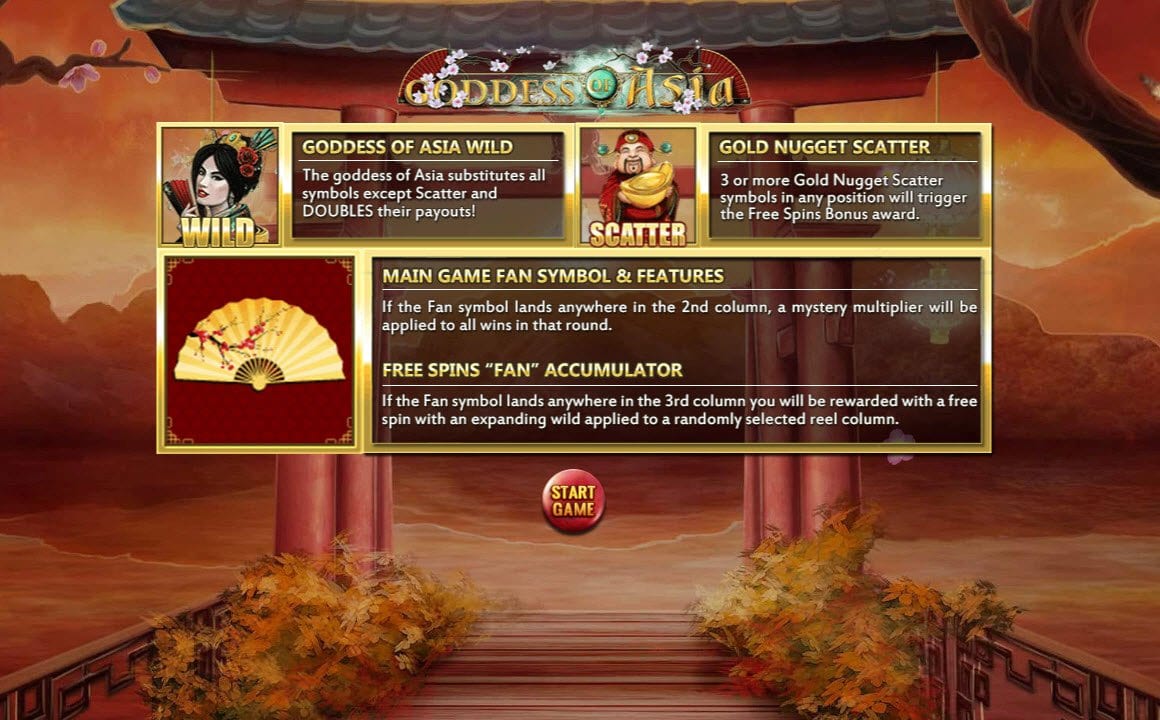 Goddess of Asia Slot Features