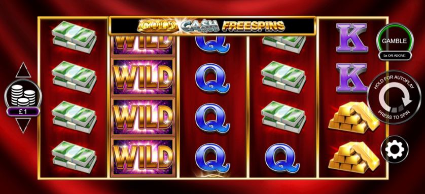 Gold Cash Free Spins Slot Gameplay