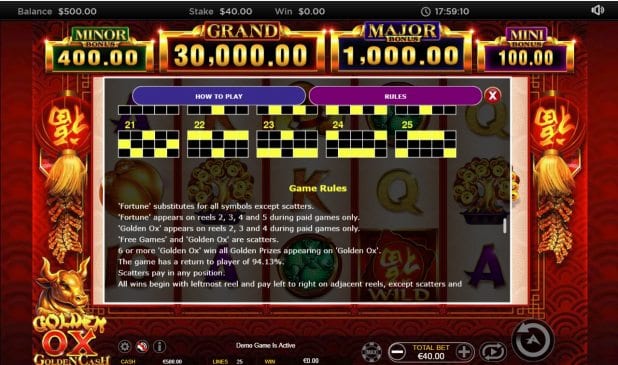 Golden Ox Online Slots