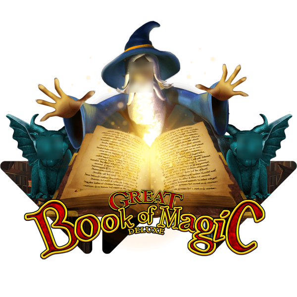 Great Book of Magic Deluxe Slot Logo Wizard Slots