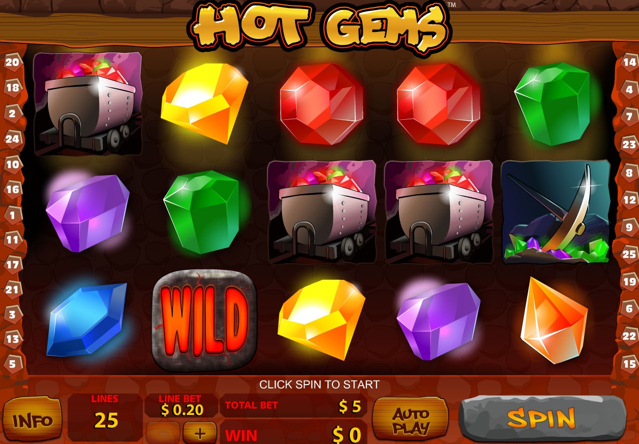 Hot Gems Slots Reels