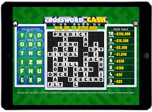 Crosswords Cash online slots game gameplay