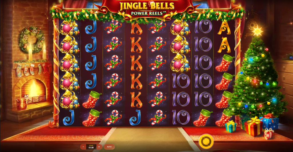 Jingle Bells Power Reels Slot Gameplay