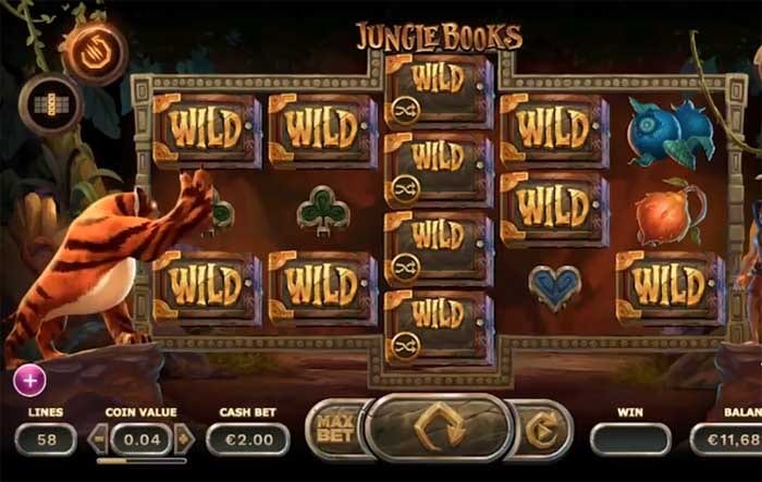 Jungle Books online slots game paytable