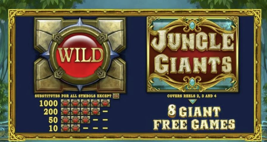 Jungle Giants Slot Features