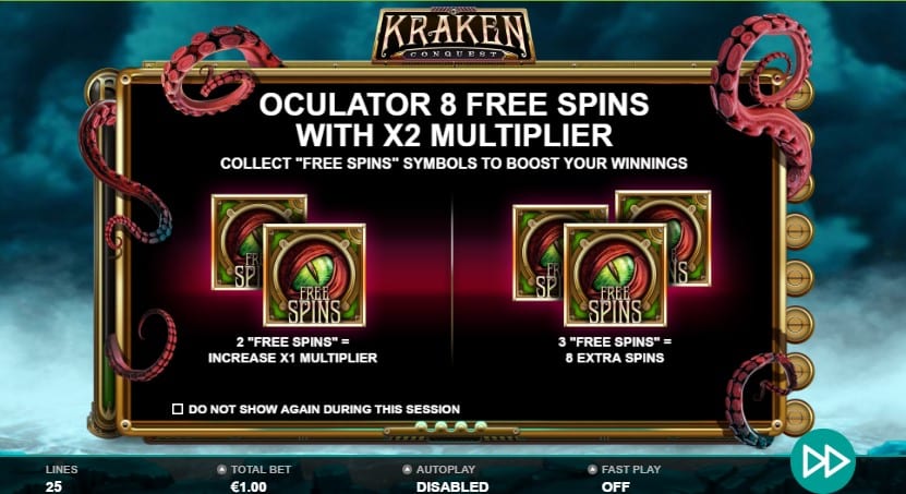 Kraken Conquest Free Spins Slots