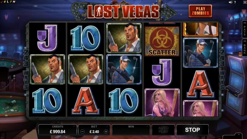 Lost Vegas online slots game gameplay