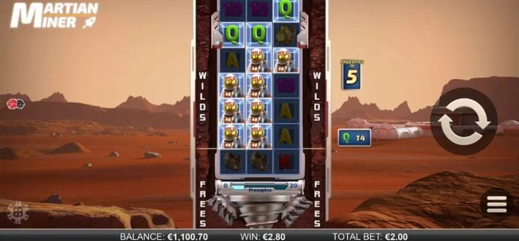 Martian Miner Infinity Reels Slot Gameplay