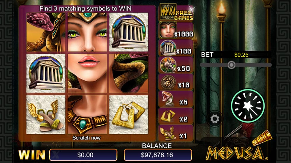 Scratch Medusa Casino Game