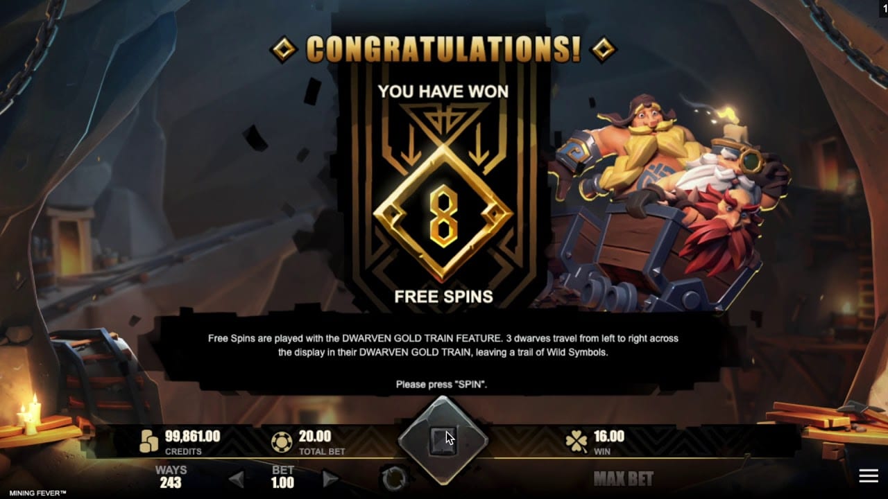 Mining Fever Free Spin Slot