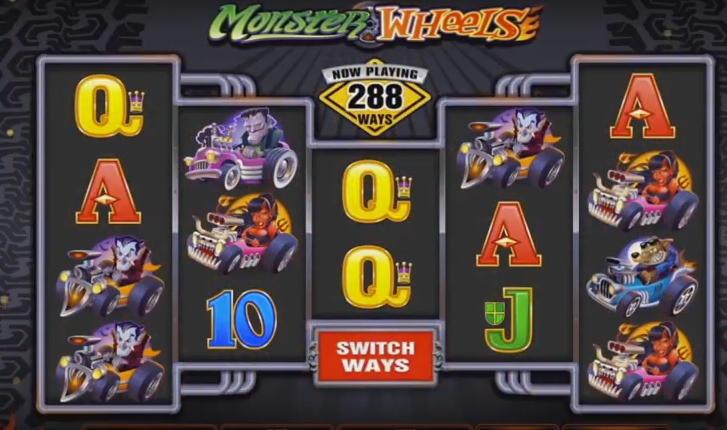 Monster Wheels online slots game gameplay