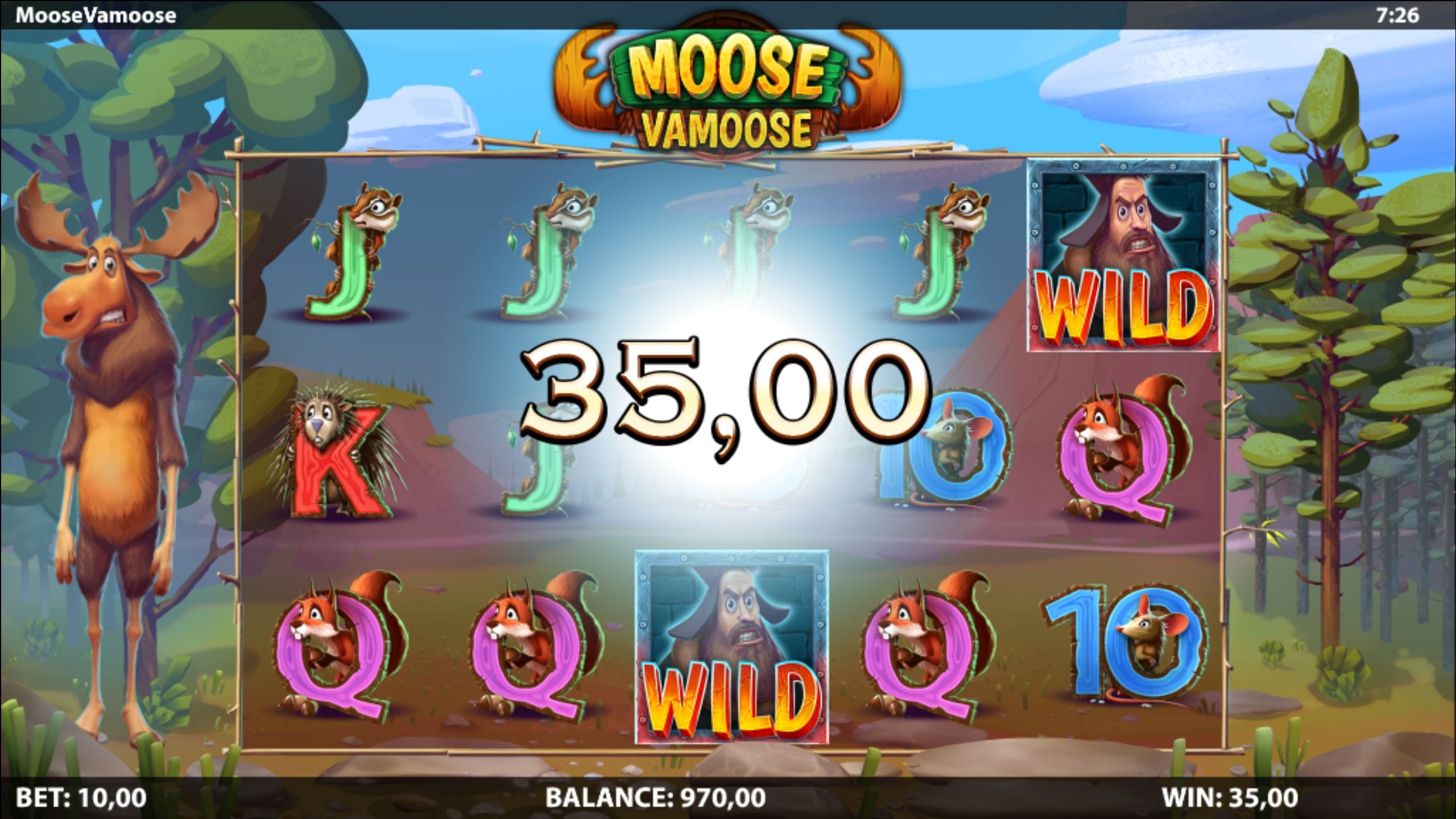 Moose Vamoose Slot Game win