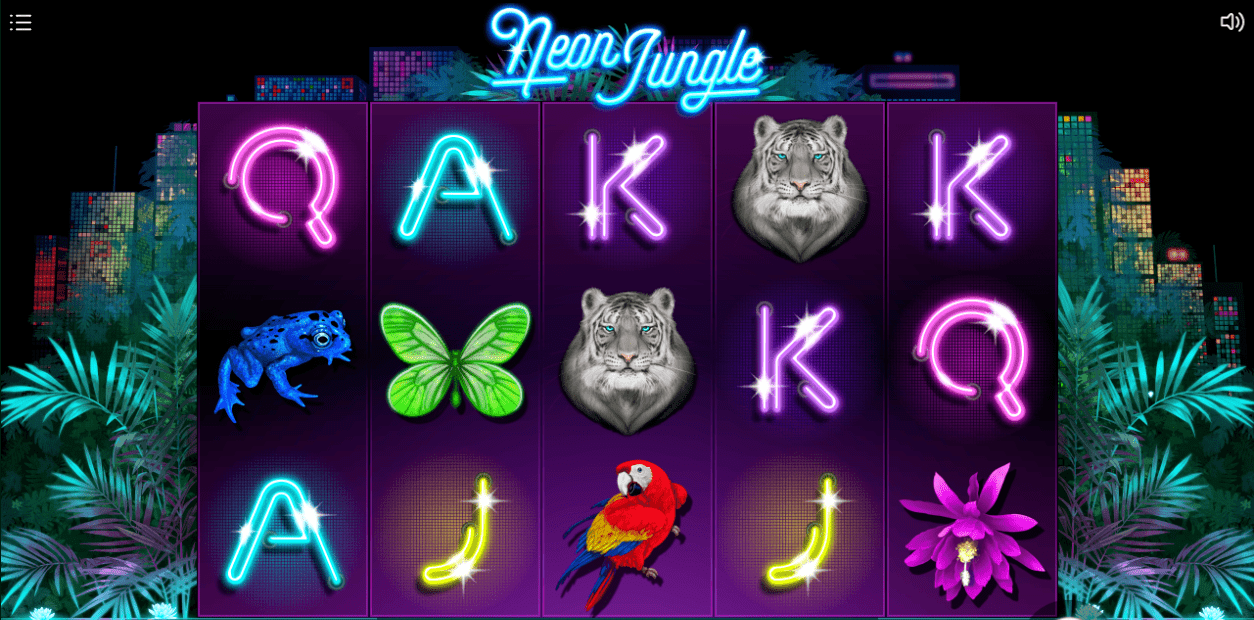 Neon Jungle slots game gameplay