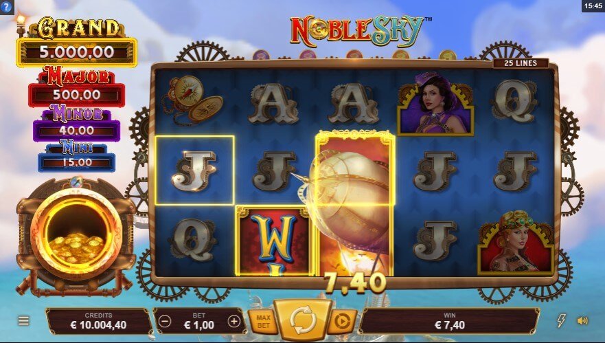 Noble Sky Slot Logo Wizard Slots