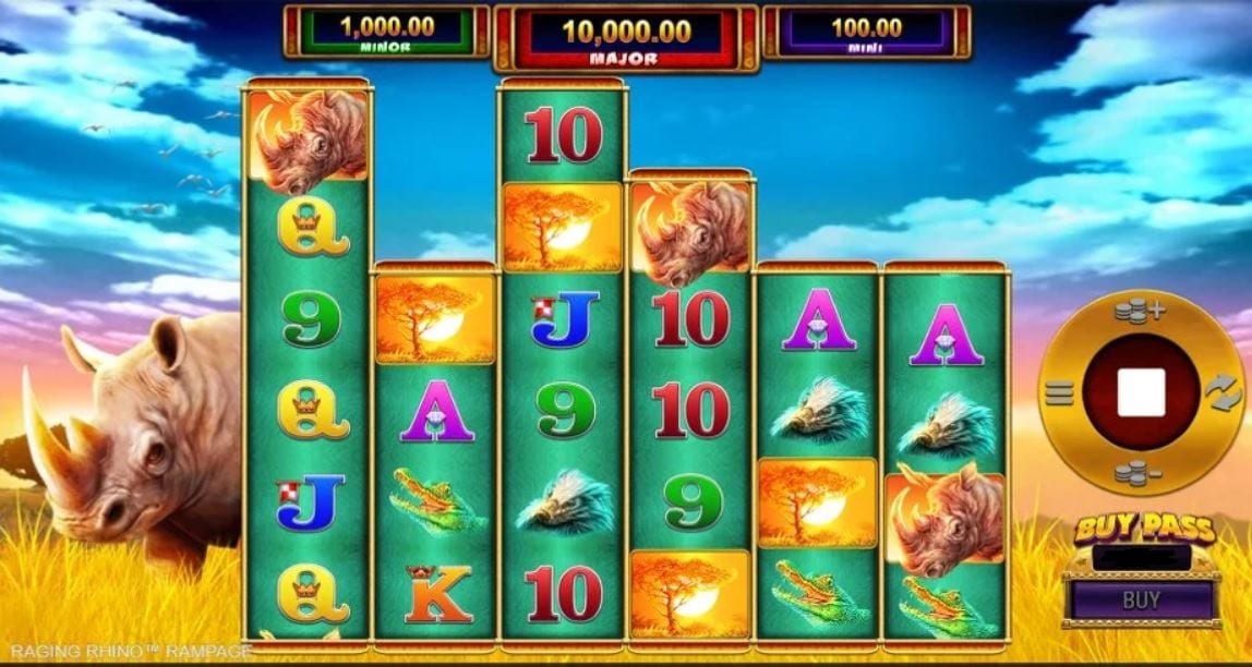 Raging Rhino Rampage slot Gameplay