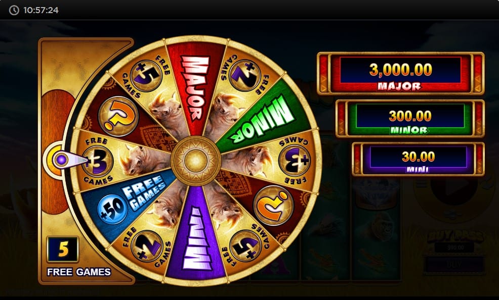 Raging Rhino Rampage Slot Bonus