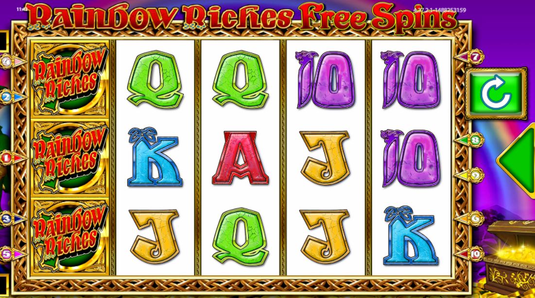 Rainbow Riches Free Spins Slot Gameplay