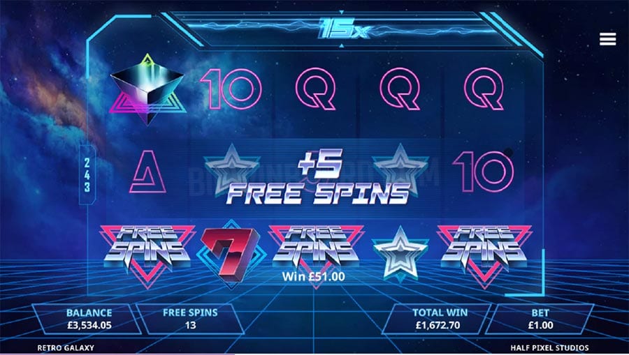 Retro Galaxy Free Slots