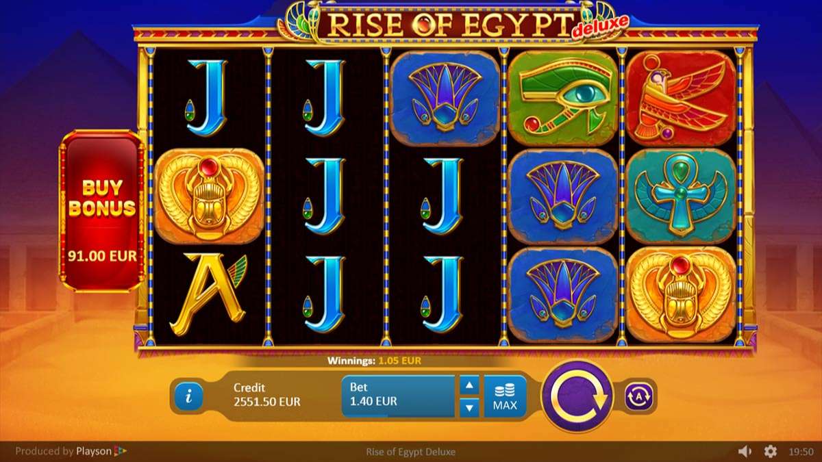 Rise of Egypt Deluxe Slot Reels
