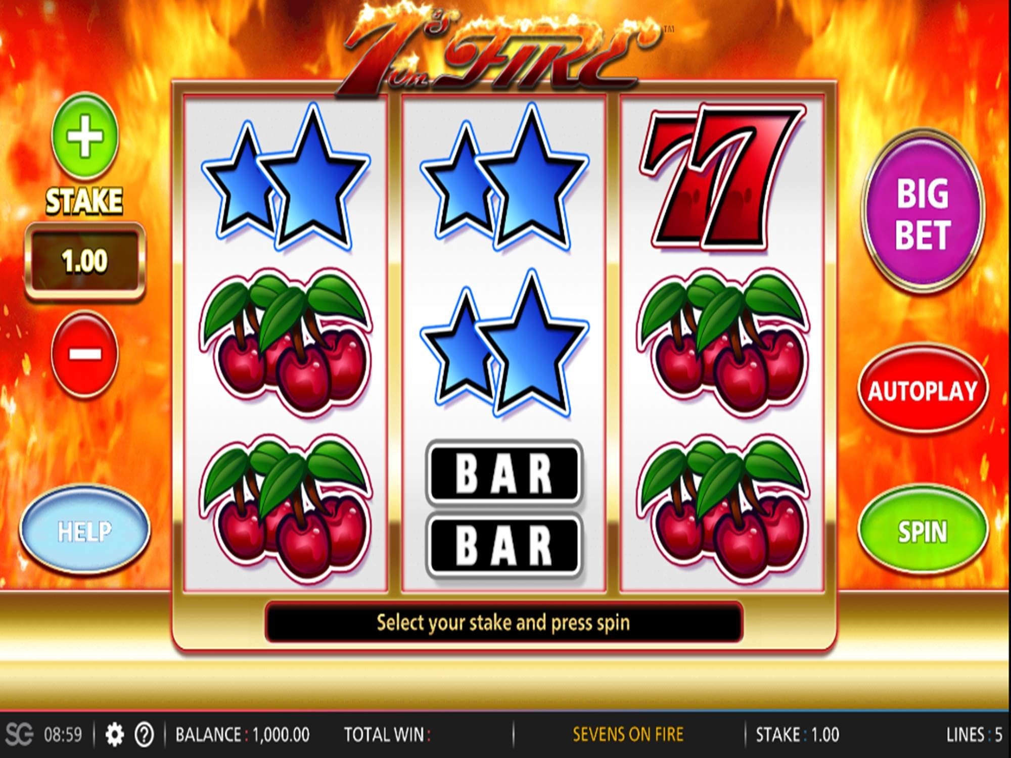 7s Of Fire Slots Game