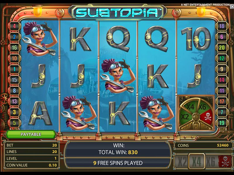 Subtopia slots gameplay