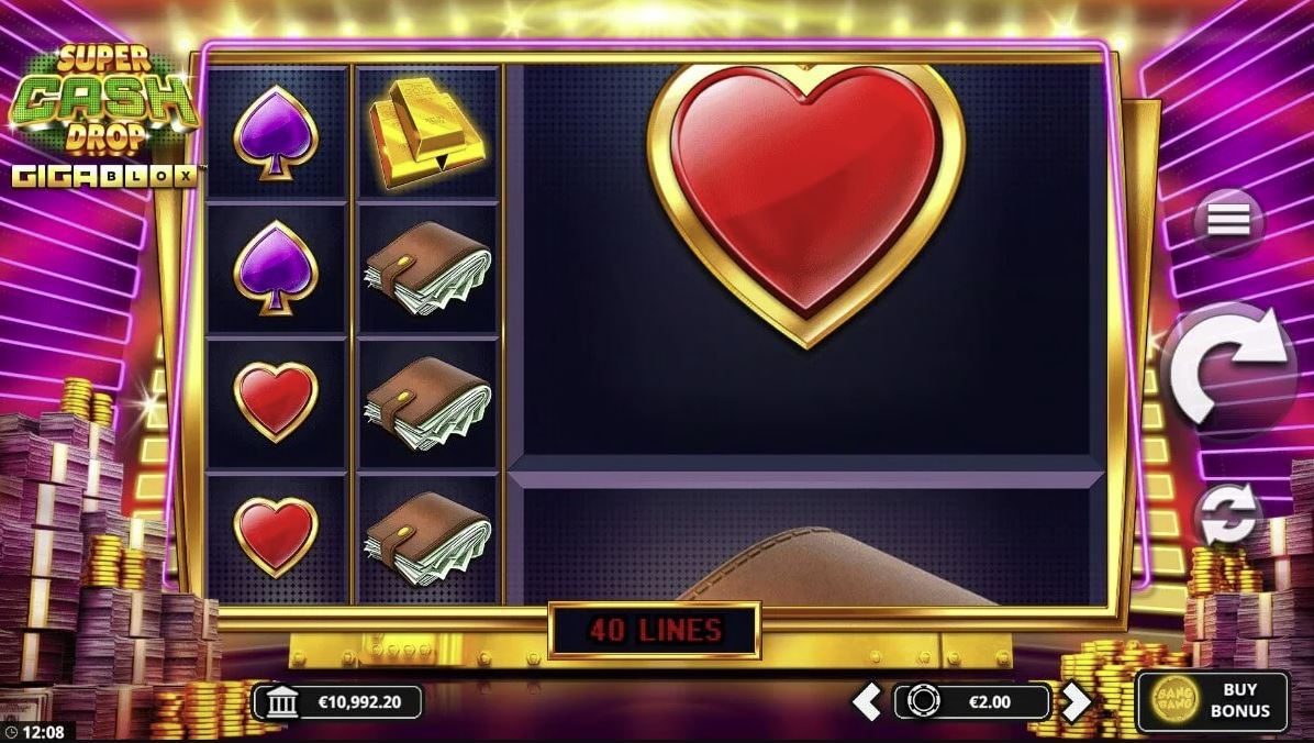 Super Cash Drop Gigablox Slot Gameplay