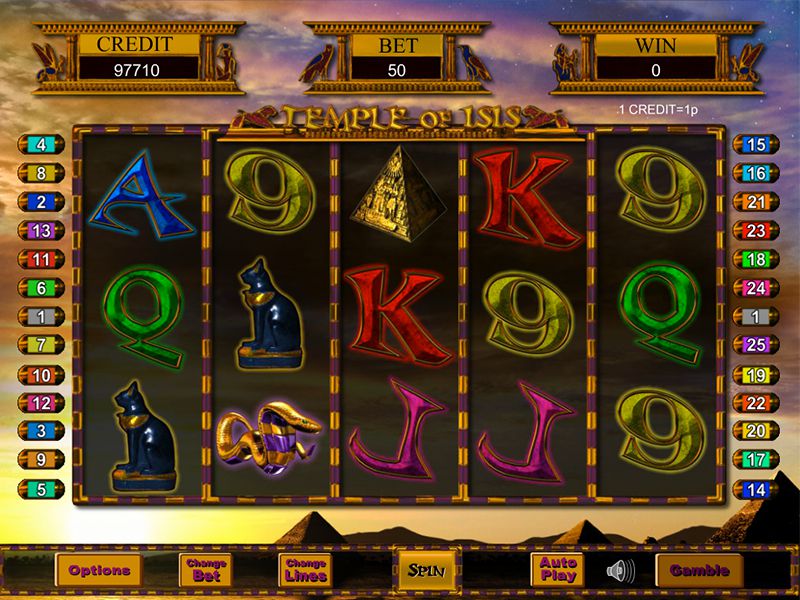 Temple of Isis Jackpot Gameplay