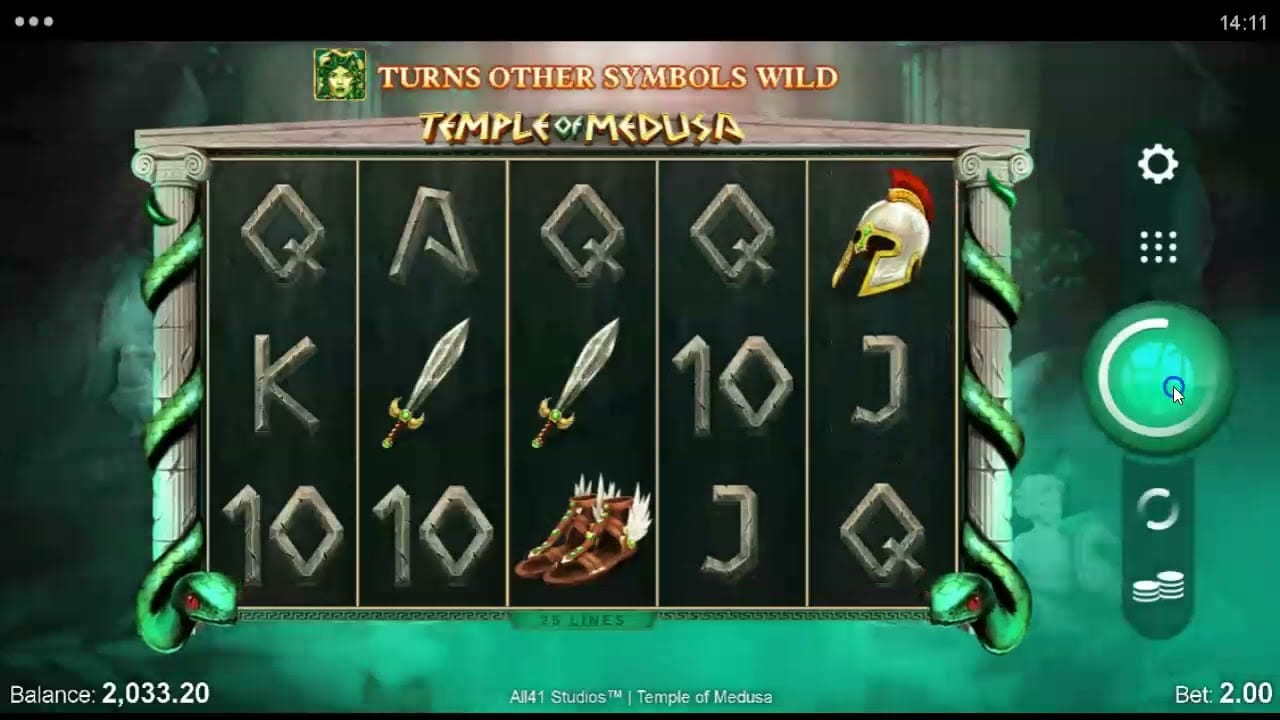 Temple of Medusa Slot Gameplay