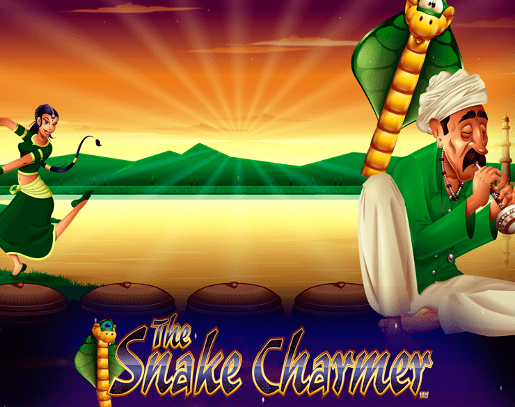 The Snake Charmer online slots game logo