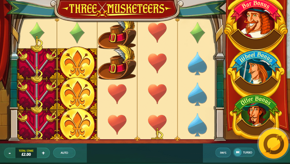 Three Musketeers Gameplay