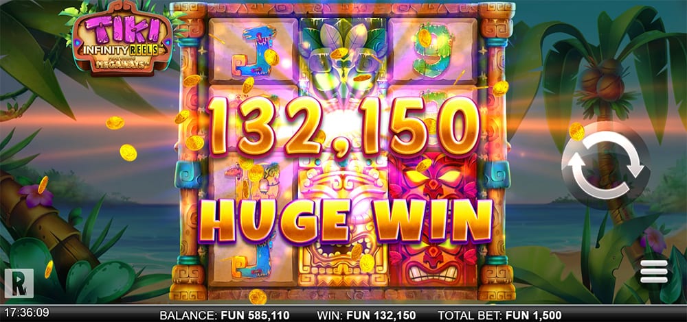 Tiki Infinity Reels Megaways Slot Win