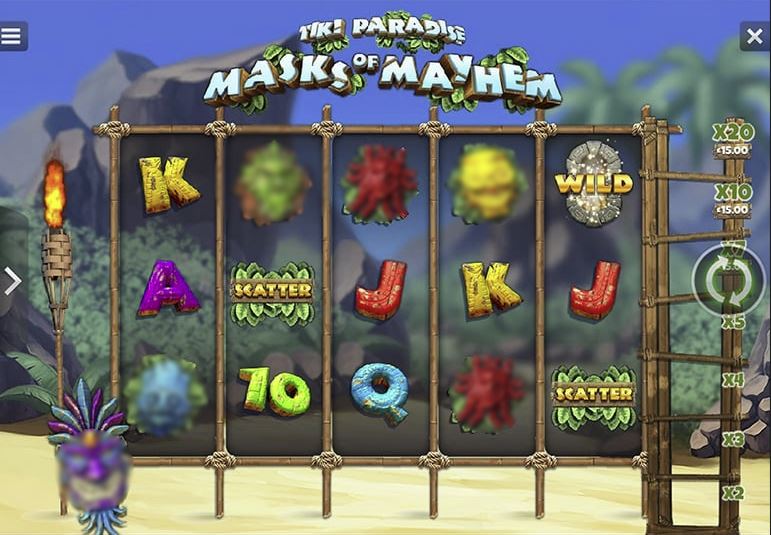 Tiki Paradise Masks of Mayhem Slot Gameplay