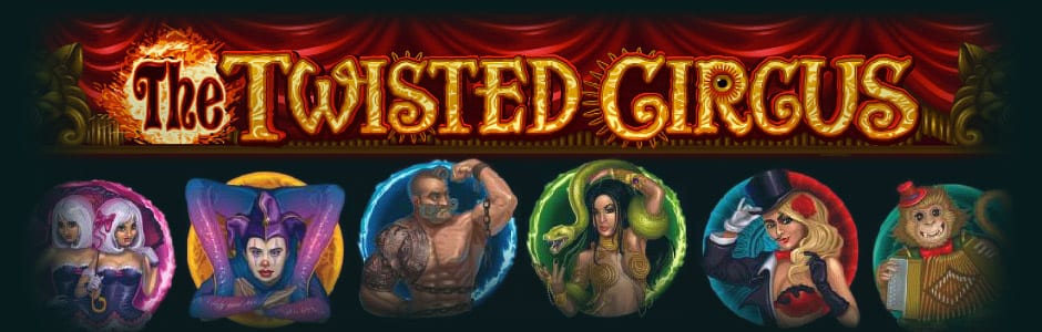 twisted circus slot game logo