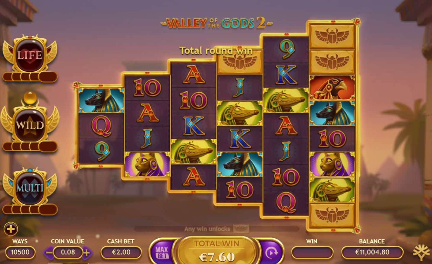 Valley of the Gods 2 Slots Reels