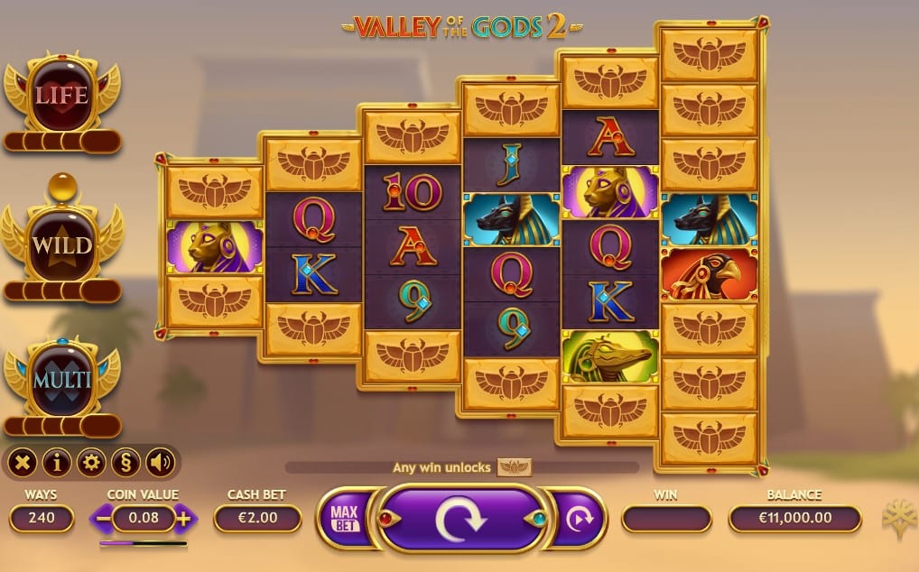 Valley of the Gods 2 Slot Gameplay