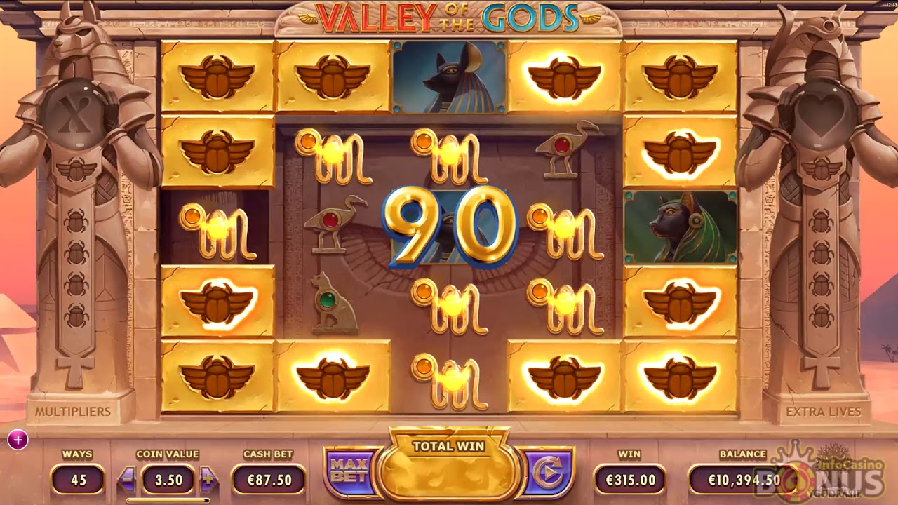 Valley of the Gods Slot Gameplay