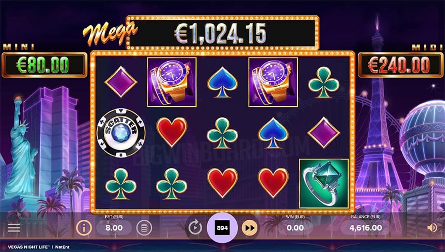 Vegas Night Life Slot Gameplay