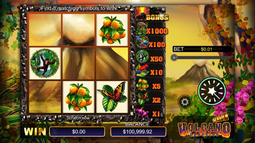 Scratch Volcano Eruption casino game